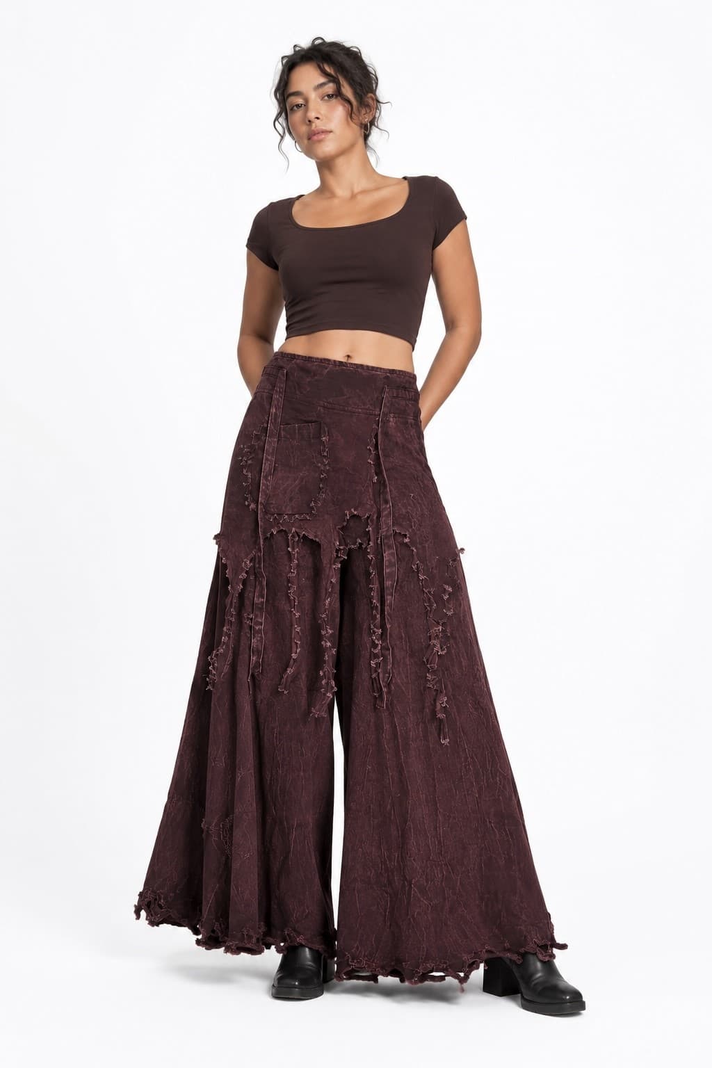 Wash Wide Legs Pant