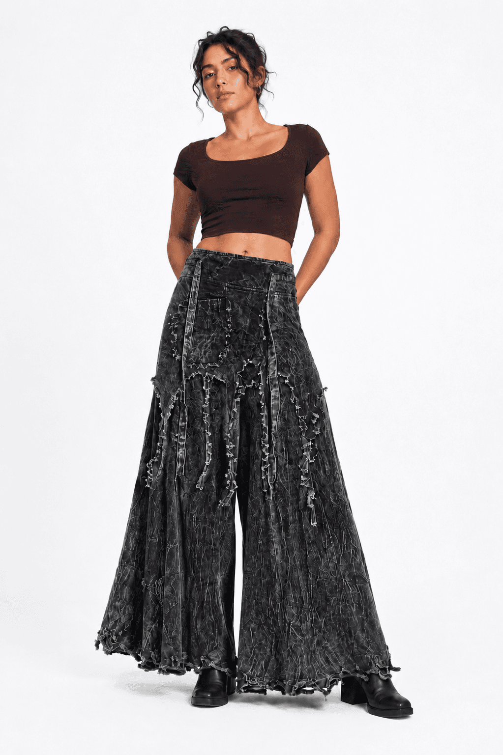 Wash Wide Legs Pant