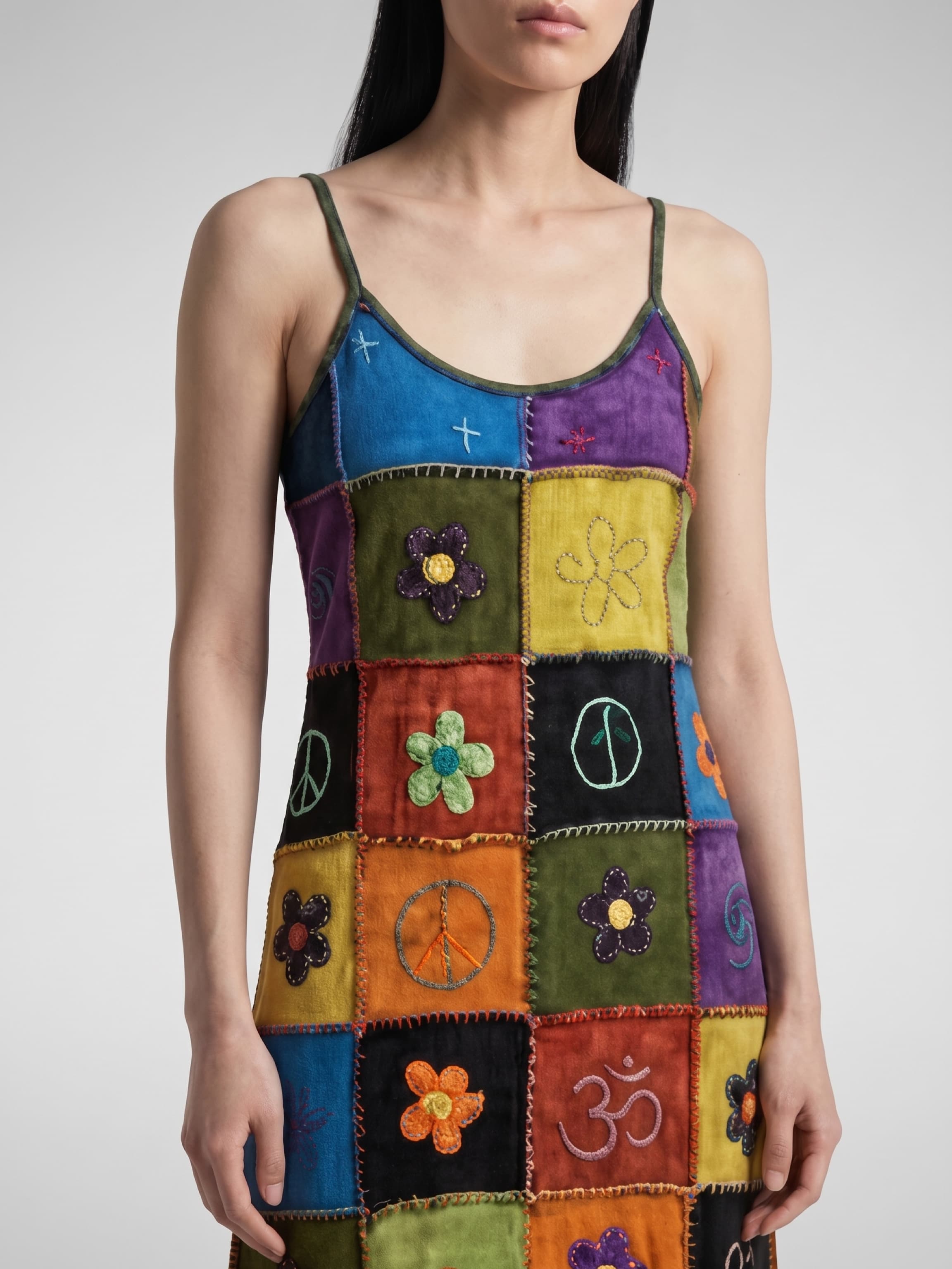Cotton Ribbed Patch Dress
